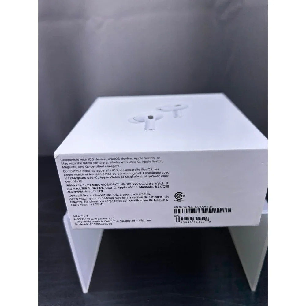 Apple Airpods Pro 2nd Gen‎ BOX ONLY w/Original Inserts+Manuals A3047/A3048/A2968
